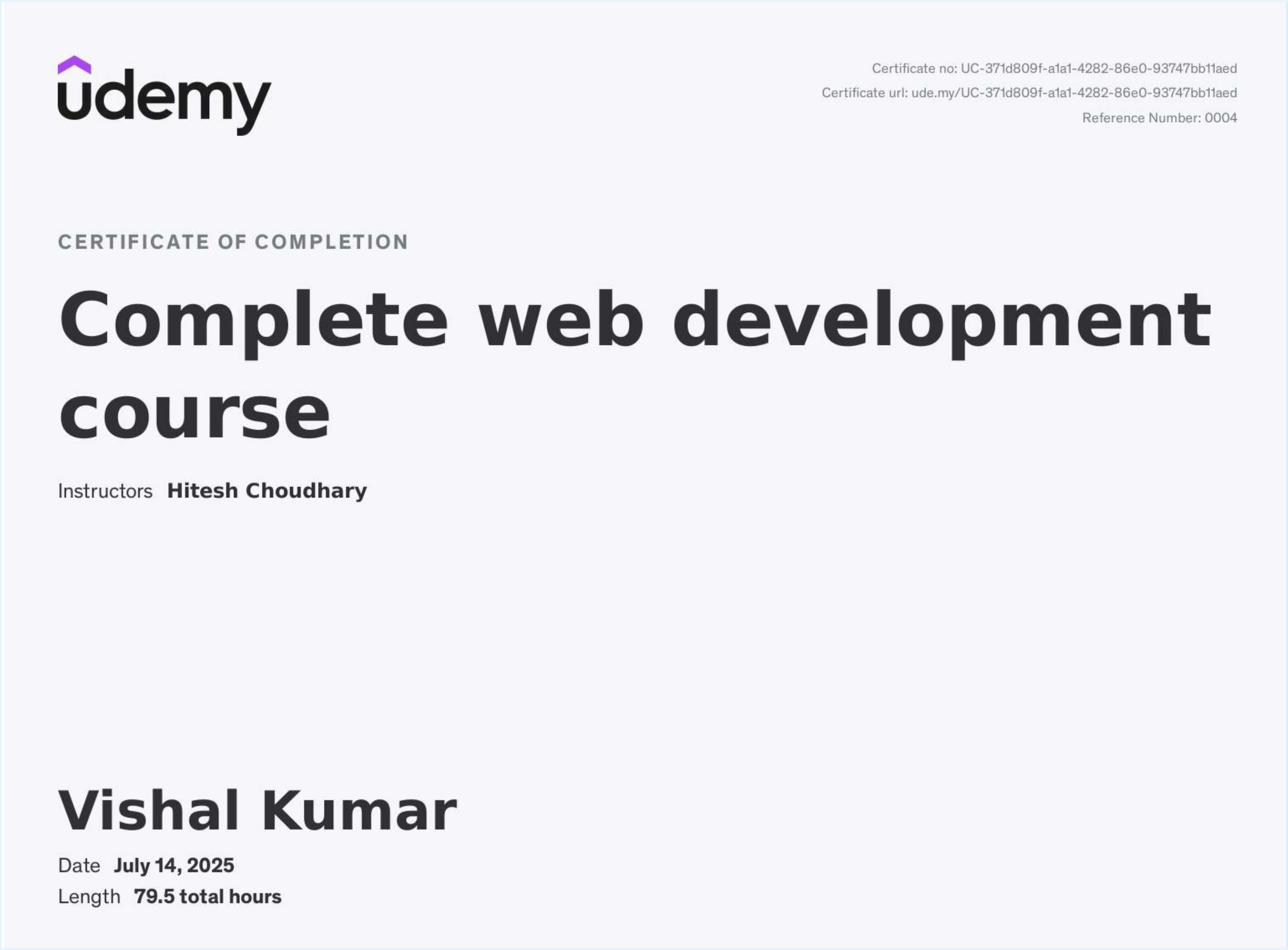 Certificate